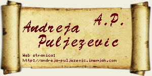 Andreja Puljezević vizit kartica